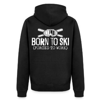Skiers Skiing Skiing Snow Ski slope Gift - Unisex Premium Organic Zip Hoodie - black - Back - Nico (187cm)