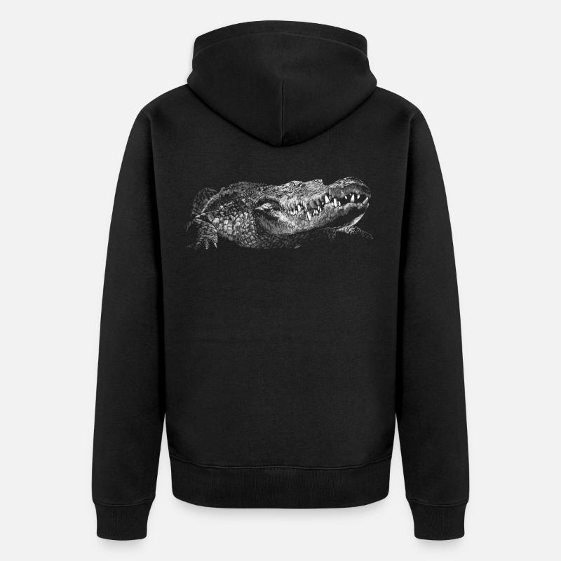 Crocodile - Veste à capuche bio Premium Unisexe - noir