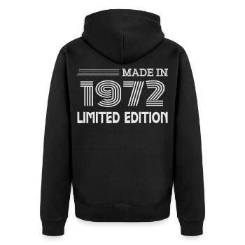 Original 1972 Vintage 1972 Rétro Anniversaire 1972 - Veste à capuche bio Premium Unisexe - noir - Dos - Nico (187cm)