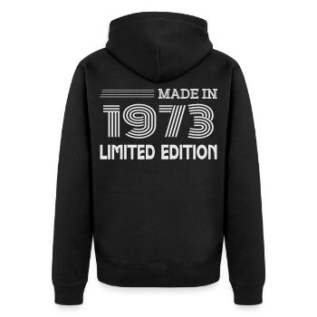 Original 1973 Vintage 1973 Rétro Anniversaire 1973 - Veste à capuche bio Premium Unisexe - noir - Dos - Nico (187cm)