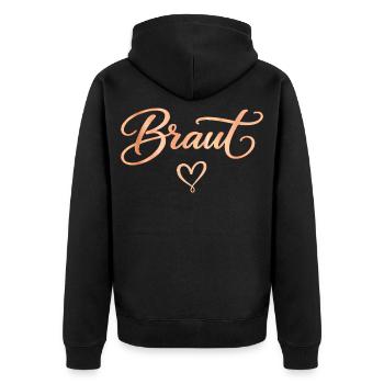 Enterrement de vie de garçon T-shirt féminin Enterrement de vie de garçon - Veste à capuche bio Premium Unisexe - noir - Dos - Nico (187cm)
