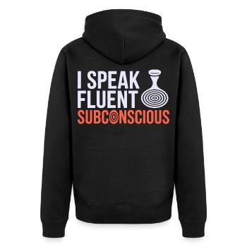 Certified Clinical Neuro-Behavioral Specialist  - Unisex Premium Organic Zip Hoodie - black - Back - Nico (187cm)