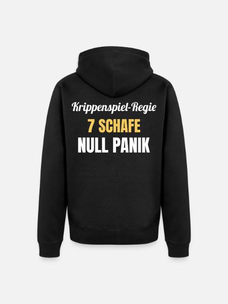 Krippenspiel-Regie: Null Panik - Unisex Premium Bio Zip Hoodie - Schwarz
