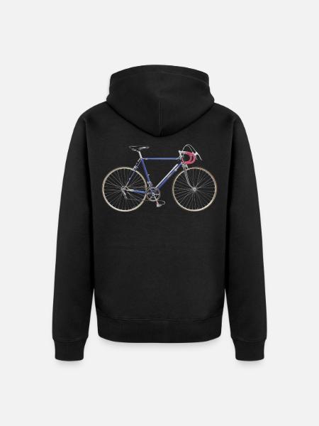 racing bike 50s - Unisex Premium Organic Zip Hoodie - black