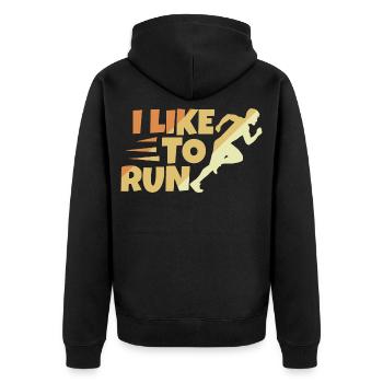 Bishop's Spell - Unisex Premium Organic Zip Hoodie - black - Back - Nico (187cm)