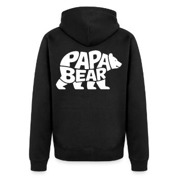 Papa Ours - Veste à capuche bio Premium Unisexe - noir - Dos - Nico (187cm)