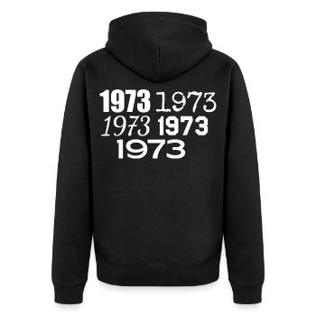1973 - Veste à capuche bio Premium Unisexe - noir - Dos - Nico (187cm)