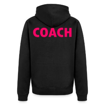 Coach - Unisex Premium Organic Zip Hoodie - black - Back - Nico (187cm)