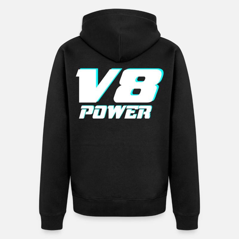 V8 - Veste à capuche bio Premium Unisexe - noir