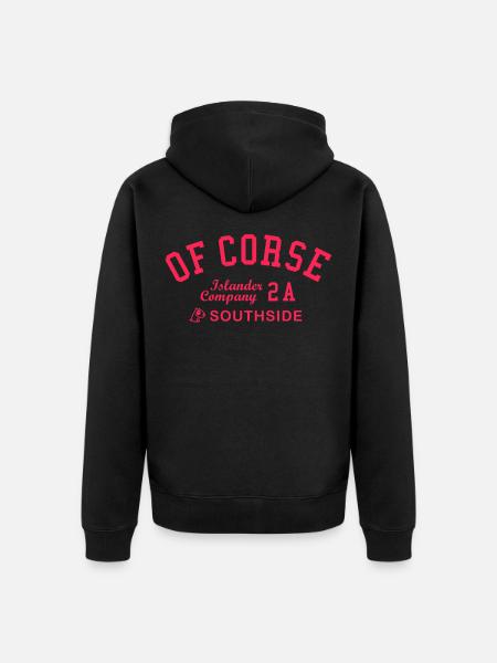 OF CORSE Southside 2A - Premium økologisk unisex-hættejakke - sort