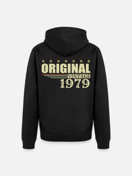 1979 Birthday 1979 - Unisex Premium Organic Zip Hoodie - black