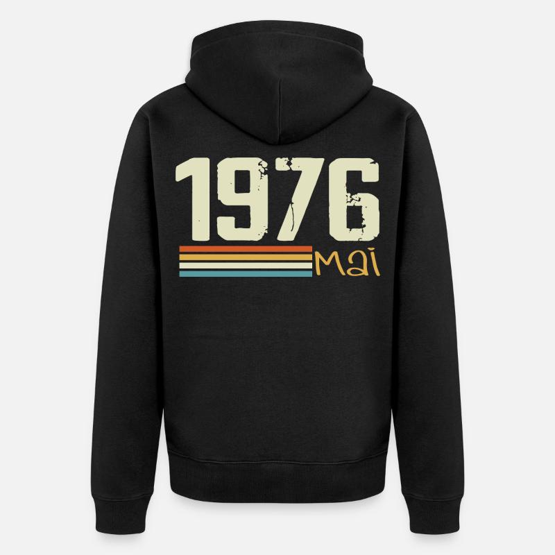 Mai 1976 - Veste à capuche bio Premium Unisexe - noir