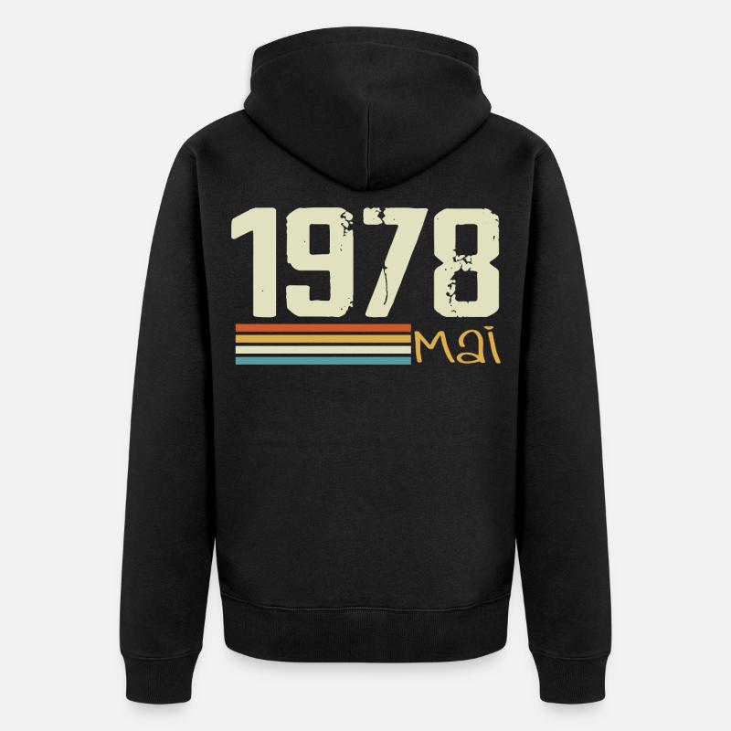 Mai 1978 - Veste à capuche bio Premium Unisexe - noir