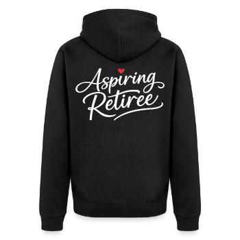 Aspirant retraité - Veste à capuche bio Premium Unisexe - noir - Dos - Nico (187cm)