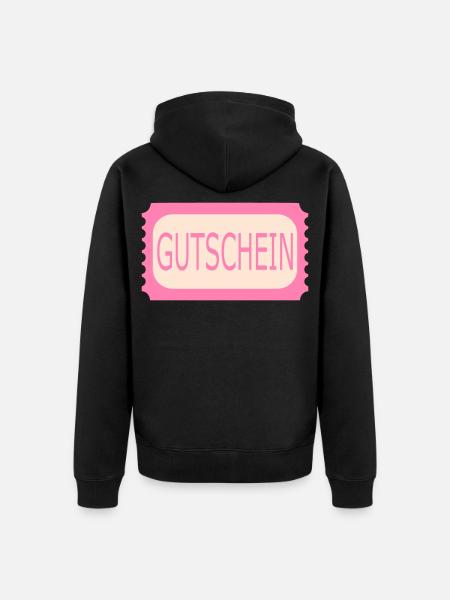 Gutschein Ticket - Unisex Premium Bio Zip Hoodie - Schwarz