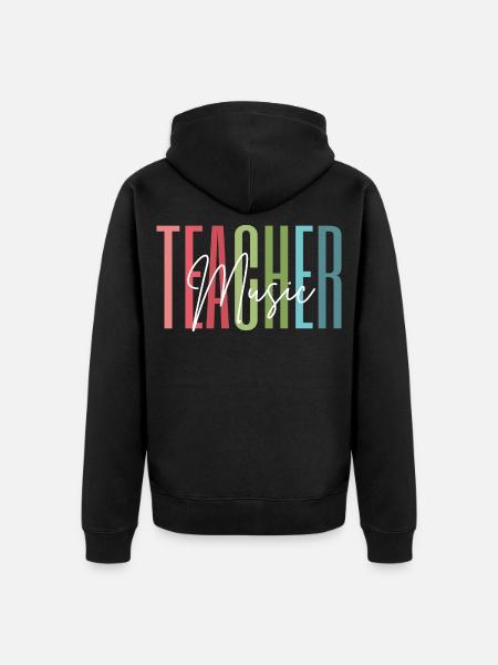 Music Teacher Music Teacher Gift - Unisex Premium Organic Zip Hoodie - black