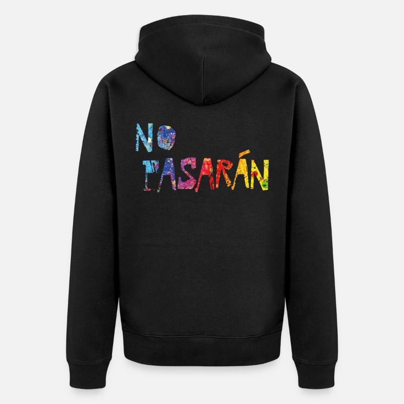 Pas de Pasaran - Veste à capuche bio Premium Unisexe - noir