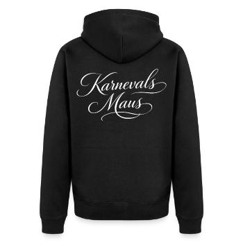 Karnevals Maus Fasching Kostüm - Unisex Premium Bio Zip Hoodie - Schwarz - Hinten - Nico (187cm)