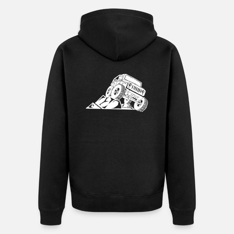 VUS hors route - Veste à capuche bio Premium Unisexe - noir