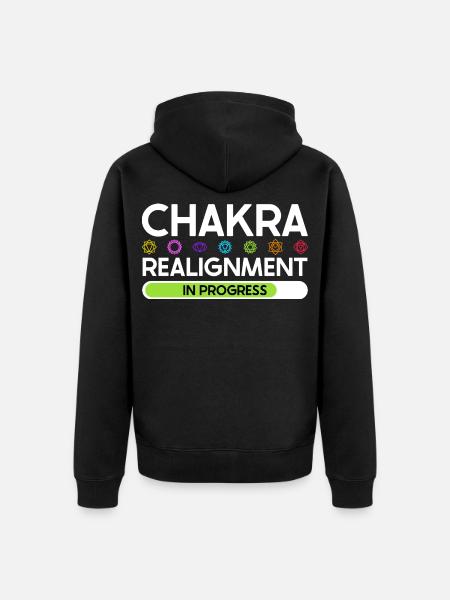 Chakra Alignment - Energy in Flow - Unisex Premium Organic Zip Hoodie - black