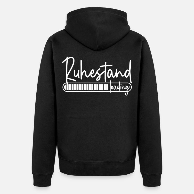 Ruhestand loading - Unisex Premium Bio Zip Hoodie - Schwarz