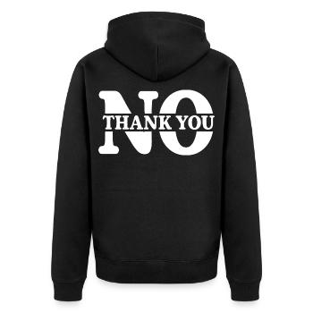 Non merci - Veste à capuche bio Premium Unisexe - noir - Dos - Nico (187cm)
