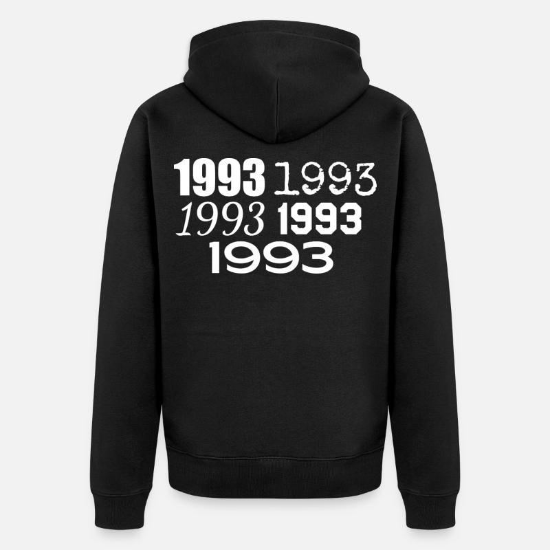 1993 - Veste à capuche bio Premium Unisexe - noir