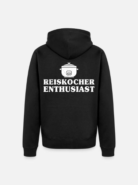 Cooking Rice Cooker ENTHUSIAST Fun - Unisex Premium Organic Zip Hoodie - black