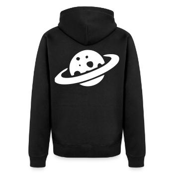 Saturne - Veste à capuche bio Premium Unisexe - noir - Dos - Nico (187cm)