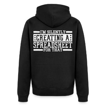 Statisticians and Statistics And Mathematics - Unisex Premium Organic Zip Hoodie - black - Back - Nico (187cm)
