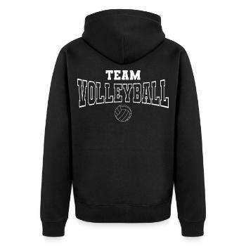 Équipe de volleyball - Veste à capuche bio Premium Unisexe - noir - Dos - Nico (187cm)