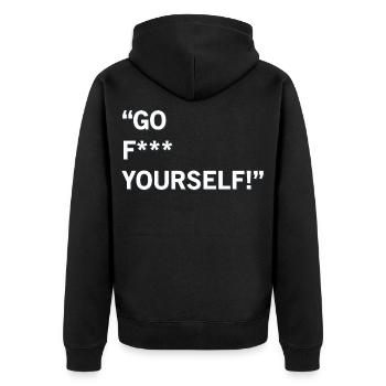 Allez-y vous-même - Veste à capuche bio Premium Unisexe - noir - Dos - Nico (187cm)