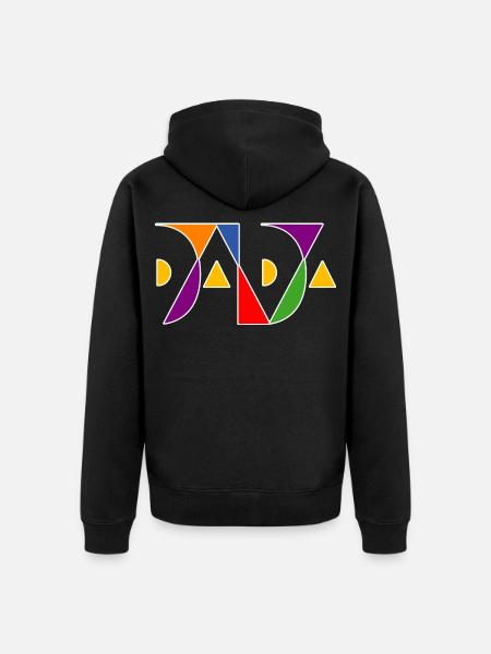 DADA ist bunt! - Unisex Premium Bio Zip Hoodie - Schwarz