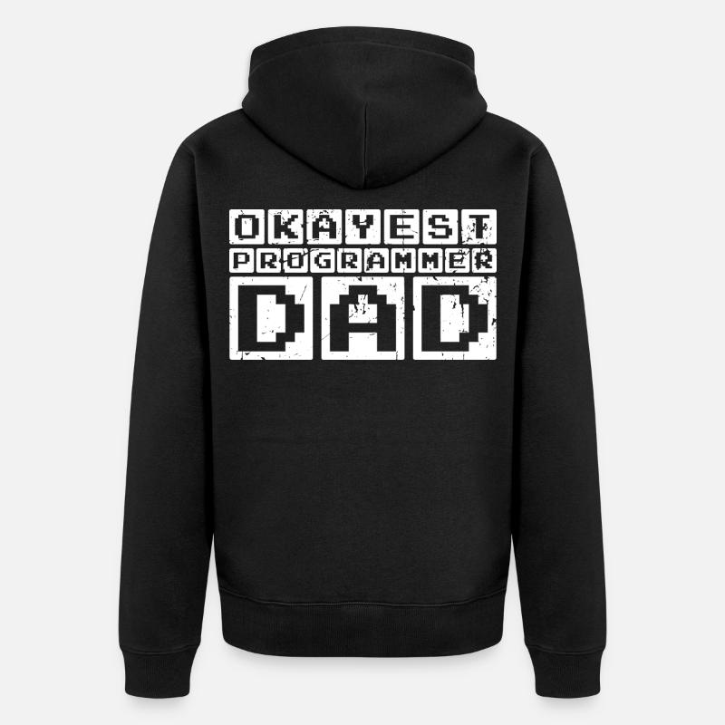 Okayest Programmeur Papa - Veste à capuche bio Premium Unisexe - noir