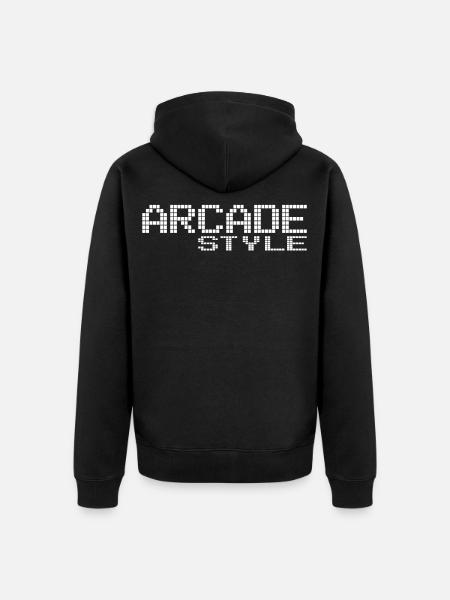 Arcade Style - Unisex Premium Organic Zip Hoodie - black