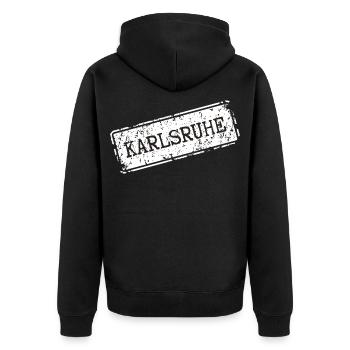 Karlsruhe - Veste à capuche bio Premium Unisexe - noir - Dos - Nico (187cm)