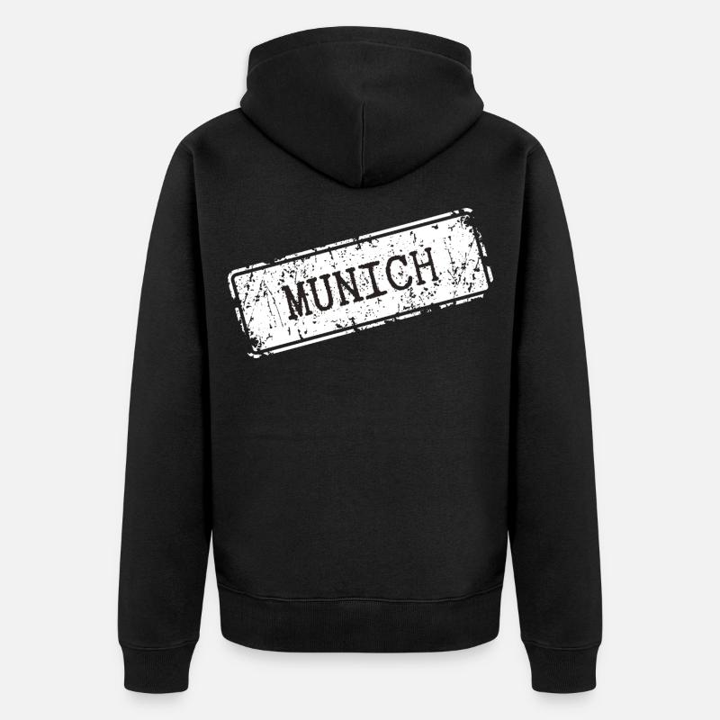 Munich - Veste à capuche bio Premium Unisexe - noir