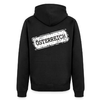 Autriche - Veste à capuche bio Premium Unisexe - noir - Dos - Nico (187cm)