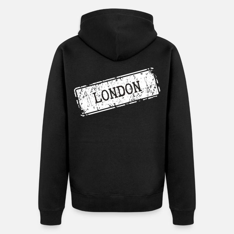 Timbre London City Area Design - Veste à capuche bio Premium Unisexe - noir