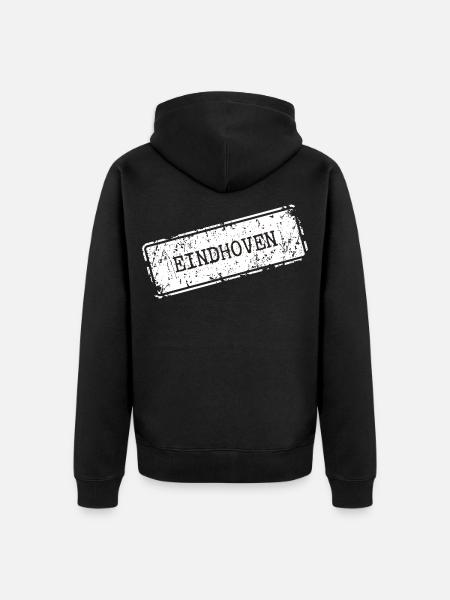 Eindhoven City Skyline Silhouette - Unisex Premium Organic Zip Hoodie - black