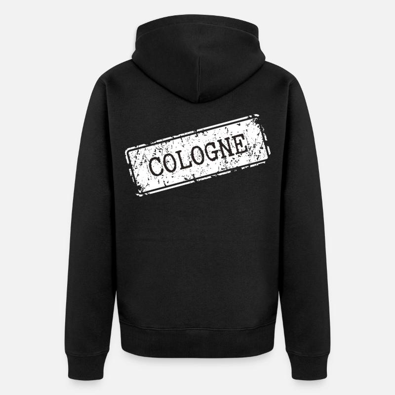 Cologne - Unisex Premium Bio Zip Hoodie - Schwarz