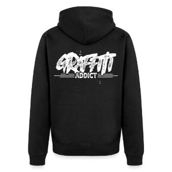 Graffiti - Veste à capuche bio Premium Unisexe - noir - Dos - Nico (187cm)