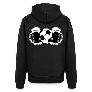 Bière de football - Veste à capuche bio Premium Unisexe - noir - Dos - Nico (187cm)