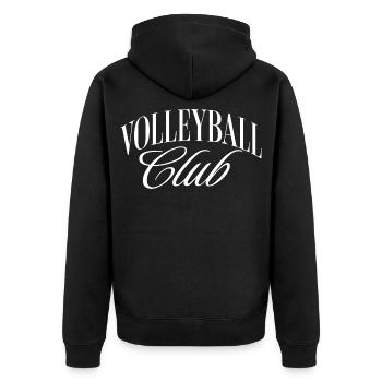 Club de volley-ball - Veste à capuche bio Premium Unisexe - noir - Dos - Nico (187cm)