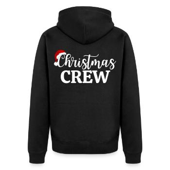 CHRISTMAS CREW - Unisex Premium Organic Zip Hoodie - black - Back - Nico (187cm)