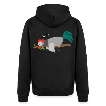 Coq Poulet Coq Poulets Coqs Pyjama T-shirt - Veste à capuche bio Premium Unisexe - noir - Dos - Nico (187cm)