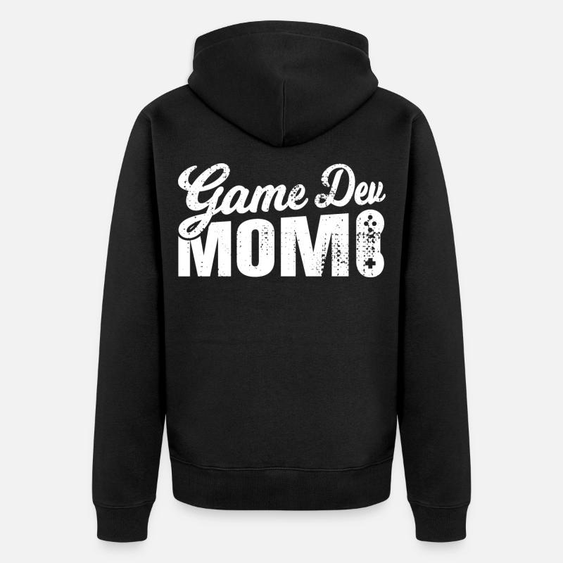 Game Dev Mom - Unisex Premium Bio Zip Hoodie - Schwarz