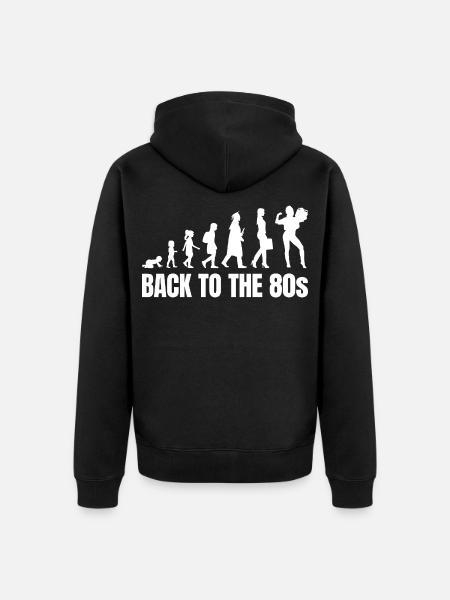 80s Girls to Adults - Unisex Premium Organic Zip Hoodie - black