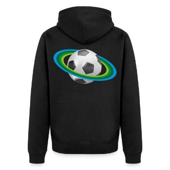 Le football, le soccer, - Veste à capuche bio Premium Unisexe - noir - Dos - Nico (187cm)
