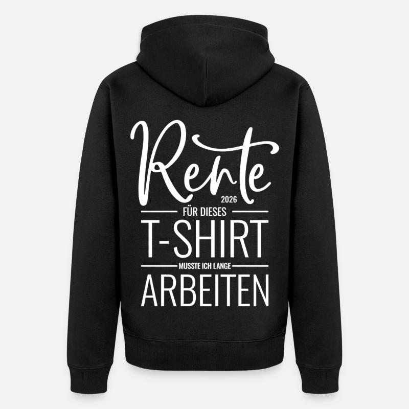Rente 2026 - Unisex Premium Bio Zip Hoodie - Schwarz